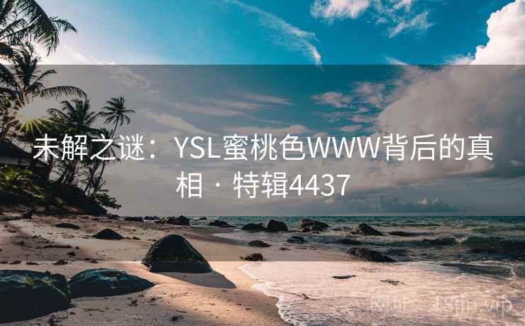 未解之谜：YSL蜜桃色WWW背后的真相 · 特辑4437